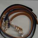 VONMELLI 3 Pack Women's Leather Belts for Jeans Dresses Ladies Waist Belt with Fashion Gold Buckle (E-black+brown+dark Blue)