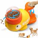 Interactive Dog Puzzle Toy, Cute Duck Treat Dispenser with Anti-Slip Pad, Press-Type Slow Feeder for IQ Training & Boredom Relief, Mental Enrichment for Small Medium Dogs & Cats (Yellow)