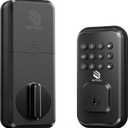 Keyless Entry Door Lock with Keypad  Smart Digital Deadbolt for Front Door with 2 Keys, Electronic Door Lock with Anti-Peeping Code, Auto-Locking, One-time Password for Customer, Black