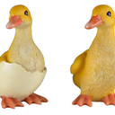 JORAE Ducks Statue Yard Garden Decorations Set of Two, Ducklings Ornament Animal Outdoor Statue, 5 in, Polyresin