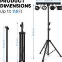 Telbum DJ Lights with Stand, Party Bar Gig Lighting Package with Carry Bag, Sound Activated Disco Lights for Parties DMX & Remote Control, LED Stage Lighting System for Booth, Band, Wedding, Shows