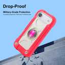 MARKILL Compatible with iPhone Air Case 6.5 Inch 2025 with 360 Degree Rotate Ring Stand, Military Grade Drop Protection Full Body Rugged Protective Case Kids Hot Pink