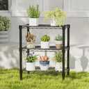 HealSmart 3-Tier Metal Wire Storage Shelves, Adjustable Standing Storage Rack Shelf, Heavy Duty Steel Shelving Unit Organizers for Kitchen Bathroom Pantry Garage, 23.2" W13.4" D30.3" H, Black