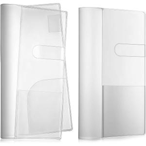 4 x 2 Pcs Clear Covers for Hobonichi Weeks, 8 x 7.6 Inches Transparent Plastic Planner Cover Protector Waterproof and Dust-Proof Notebook Protective Sleeve for Weeks Accessories