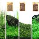 4 Bags Aquarium Plant S.e.e.ds, not Artificial Plastic Plant, Fish Tank Live Grass for All Substrate (0.36ozTiny+0.36oz Long+0.36oz Short+0.36oz Big Dual) ZQV-013