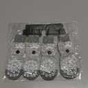 EXPAWLORER Anti Slip Dog Socks to Prevent Licking Paws, Dog Shoes for Hot Pavement, Dog Booties for Small Medium Large Senior Dogs, Traction Control Boots & Paw Protectors for Hardwood Floors (Small (4 Count), Light Grey)