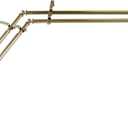 Rod Desyne 13/16" Bud Corner Window Double Rod, 28-48 inch, Antique Brass