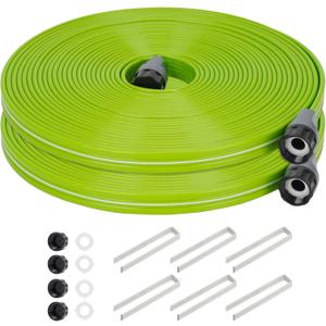 Sprinkler Soaker Hose 50FT 2Pack, Watering Hose with Holes, High-Efficiency Sprinklers System for Garden and Lawn with Staples
