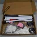 8Pcs Halloween Mouse Costume Accessories Set Blind Mouse Costume Kit including Headbands Round Sunglasses Folding Blind Cane White Gloves for Halloween Party Favor Accessories