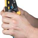 Klein Tools VDV226-110 Ratcheting Modular Data Cable Crimper / Wire Stripper / Wire Cutter for RJ11/RJ12 Standard, RJ45 Pass-Thru Connectors