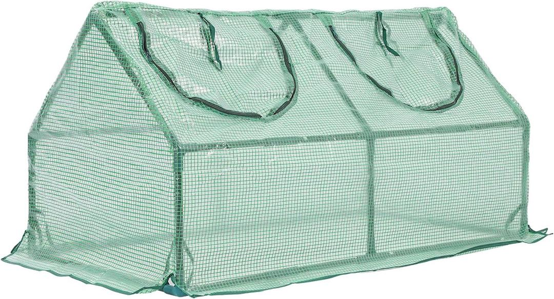BPS 4x2x2 FT 3-in-1 Mini Greenhouse Kit, Small Greenhouse with Triple-Layer Window for All-Season Vegetable and Plant Growing
