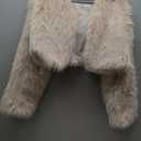 Fur Coats For Women,Plus Size Cropped Faux Fuzzy Jacket Fluffy Fall Coat. (XX-Large, Apricot)