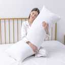 MoonRest® Premium Lumbar Polyester 100% Cotton Fabric Filled with 100% Pure Virgin Synthetic Fiberfill Decorative Throw Pillow Insert Stuffer Form for Sofa Couch Cushion Bedroom 16x36”