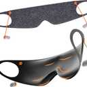 4 x FRESHME 3D Eye Mask with Ear Loop - Lash Extensions Blackout Blindfold Glasses Sleep Mask with Removable Ears Plugs for Sleeping Noise Cancelling Travel Airplane, Eye Cover for Women Men Side Sleeper