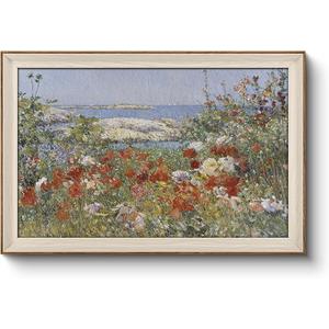 VIYYIEA Large Framed Wall Art for Living Room, Garden Canvas Home Decor Vintage Natural Oil Painting Picture, Beautiful Scenery Wall Decor Gifts for Friends or Family -【Celia's Garden】-(24"x36")