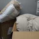 Bedsure Comforter Queen Size 5 Pieces - Queen Size Comforter Set with Checkered Throw Blanket and Decorative Pillow, Lightweiget Bedding, All Season Bedding Sets, Linen Beige (01 - Linen Plaid)