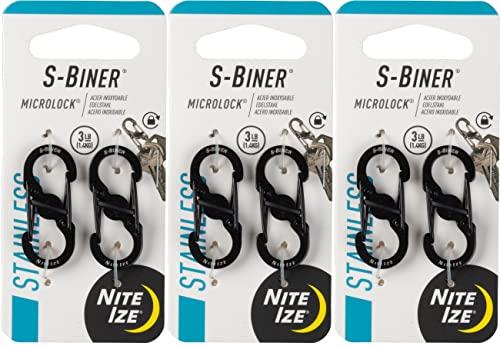 Nite Ize S-Biner Slidelock Black 3 Pack