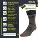 Alvada Merino Wool Hiking Socks Thermal Warm Crew Winter Boot Sock For Men & Women 3 Pairs (Medium-Large, U14-charcoal-coffee (3 Pairs))