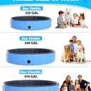 Instraella Extra Large Dog Pool Foldable Plastic Pool for Large Dogs,1mm Durable and Collapsible Pet Bathing Tub Portable Outside Swimming Pool for Kiddie and Dogs (120x20in)