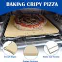 SafBbcue Pizza Stone with Rack for Grill & Oven Baking Accessories, Ninja OO101 8 In 1 Outdoor Pizza Oven, Ninja Woodfire OO100 Series Outdoor Oven, Heavy Duty Baking Stone Set for Ninja OO101 Parts