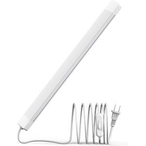 ASOKO 16 Inch Under Cabinet Lights,Plug and Play Under Counter Lighting,6000K Cool White with 700LM Bright,ETL Light Bar with ON/Off Switch for Kitchen,Under Desk,Workbench