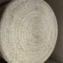 Jute Pouf Ottoman - Briaded Boho Pouf Ottoman Foot Rest - Poofs/Ottomans Furniture Decor - Ottomans Pouffe for Bedroom - Poufs for Living Room - (18"x18"x12")