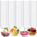 150 Pack 3 oz Hard Plastic Bowls, Clear Mini Plastic Bowl Disposable Dessert Bowl Mini Dessert Bowls Ice Cream Candy Serving Appetizer Cups for Salad Soup Snacks Wedding Birthday