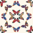 RoomMates RMK12701PLW EttaVee Cream Multi Papillon Peel and Stick Wallpaper