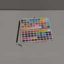 Grabie 100 Colors Watercolor Paint Set - 50 Regular, 35 Metallic, 10 Macaron and 5 Fluorescent Colors - Portable with Carrying Case, Water Brush Pens, and Accessories - For Beginners and Professionals