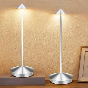 XMINKDZA Portable Led Cordless Lamp Table Light 2 Pack, Rechargeable 6000mAh Battery Outdoor Table Lamp for Dinning Restaurant Patio Bedroom Camping, IP54 Waterproof, Dimmable