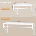 ThreeHio Expandable Closet Shelves Wall Mounted, 2 Pack Closet Shelving with Hanging Rods, Wall Shelving for Walk-in Closet, Hanging Shelves Organizer and Storage for Closet, Laundry