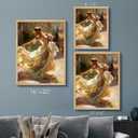 Retro Girl Room Wall Art Prints Beautiful Elegant Dancing Girl Poster Canvas Art Wall Decor Picture For Bedroom Practice Room Dorm Bathroom Wall Decor Aesthetic Home Artwork 8"  10" In Framed (MK06.)