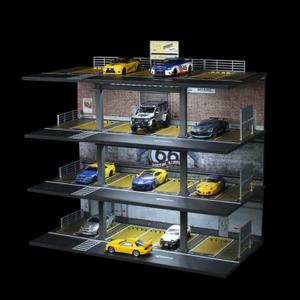 1/64 Scale Die-cast Model Car Display Case Organizer - Parking Garage Diorama Compatible with Hot Wheels Matchbox Mini GT,for Toy Car Display and Storage 20 Parking Spaces (Mix)