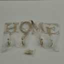 Okuna Outpost 4-Piece Key Holder Wall Mount - Hooks That Spell Home & Rattan Key Hooks - Gold Wall Mount Letter Holder - Vertical/Horizontal Mounting & Room Decor - Gold, Home Letters, 4 x 10 in