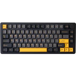 GK GAMAKAY TK75PRO Aluminum Alloy Mechanical Keyboard Gasket Mounted, Hot Swappable KTT Hyacinth Switch 2.4GHz Wireless BT5.0 USB-C 75% Cherry 81 Keys Custom RGB Backlit Gaming Keyboard (Black)