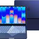 BlueSwan for MacBook Neo 13-inch Case 2026, True-to-Official Color, Precise Fit, Scratch-Resistant Matte Hard Shell Protective Laptop Cover for MacBook Neo A18 Pro A3404 & Keyboard Cover, Indigo Clear