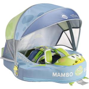 Mambobaby Float Non-Inflatable Baby Float with Canopy, Five-Point Safety System, 3D Canopy(Detachable) UPF 50+, Baby Pool Floats for 3-24 Months, Dual-Mode Toddler Swim Floaties
