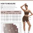 SUUKSESS Womens Workout Set Fitness Yoga Pilates Crop Tank Twist Back Cami High Waisted Tummy Control Bike Short, Small