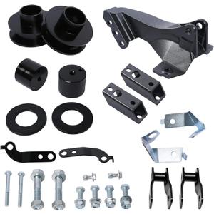 66-2726 Full Leveling Lift Kits 2.5" Front Strut Coil Spacer with Track Bar Relocation Bracket Suspension Lift Kit Compatible With 2011-2025 Ford F250/F350/F450 Super Duty 4WD Trucks