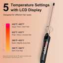 1/2 Inch Curling Iron for Short Hair, Half Inch Skinny Curling Wand for Pixie Cuts & Bangs, Ceramic Thin Hair Curler with Small Barrel for Tight Ringlets, Travel Dual Voltage (360F-480F)