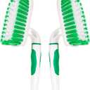 2-Pack Scrub Brush for Cleaning with Long Handle,Medium Firm Brush Bathroom Cleaning Supplies and Bathtub Cleaner and Shower Cleaning Brush,Multi-Scene Use for Kitchen or Carpet Brush,White&Green
