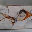 KLAKLA Modern Abstract Gray and Brown Designs - Colorful Curves and Translucent Medium - Frame Wall for Living Room Office Wall Decor Picture Artwork for walls, 58"L x 29"W