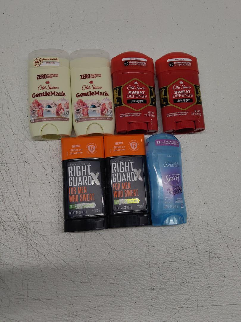 1. Old Spice GentleMan's. 2.Old Spice Sweat Defense. 3.Right Guard Xtreme. 4.Secret Fresh Antiperspirant Deodorant for Women
