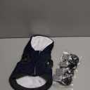 Winter Dog Coat Warm and Cat Boots Shoes Socks Waterproof Puppy Jacket Small Dog Booties Paw Protectors Stylish Hooded Coat for Puppy(Navy Blue,M)