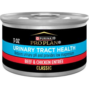 Purina Pro Plan Urinary Tract Health Beef and Chicken Entree Classic Cat Food - (Pack of 24) 3 oz. Pull-Top Cans (EXP 06/01/28)