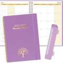 2025-2027 Monthly Planner, 2 Years Monthly Calendar, Jul 2025-Jun 2027, 7.4" x 10.2" 24-Month Planner with Twin-wire Binding for School & Office, Waterproof Cover, Purple 3 Pack