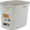 Mop Bucket for Cleaning - Car Wash Bucket with Metal Handle- 4.25 Gallon Bucket Grey Durable Plastic Pail for Fishing, Mopping, Cleaning -16 Liter Camping Buckets - Superio