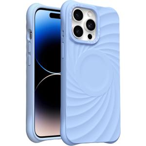 ORNARTO Vortuxe for iPhone 14 Pro Max Case 6.7" | 2X MIL-STD Drop Protection | Compatible with MagSafe | Sleek Aesthetic Liquid Silicone Phone Cover - Sky Whisper