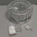 Modern Crystal Chandelier Mini Round Flush Mount Ceiling Light Fixture Small LED Crystal Ceiling Light for Hallway Foyer Living Room (Warm White)