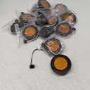 Retisee 14 Pcs 2.5 Round Clearance Lights 13 LED Front Rear Side Marker Indicators Lights Waterproof 12V Sealed Flush Mount Marker Lamps for Truck RV Car Bus Trailer Van Boat(Yellow)